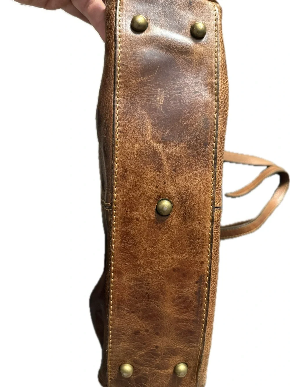 Patricia Nash Tan Leather Everyday Shoulder Bag